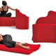 Illustration for article titled This Extra Mattress Rolls Up Into a Chair During the Day